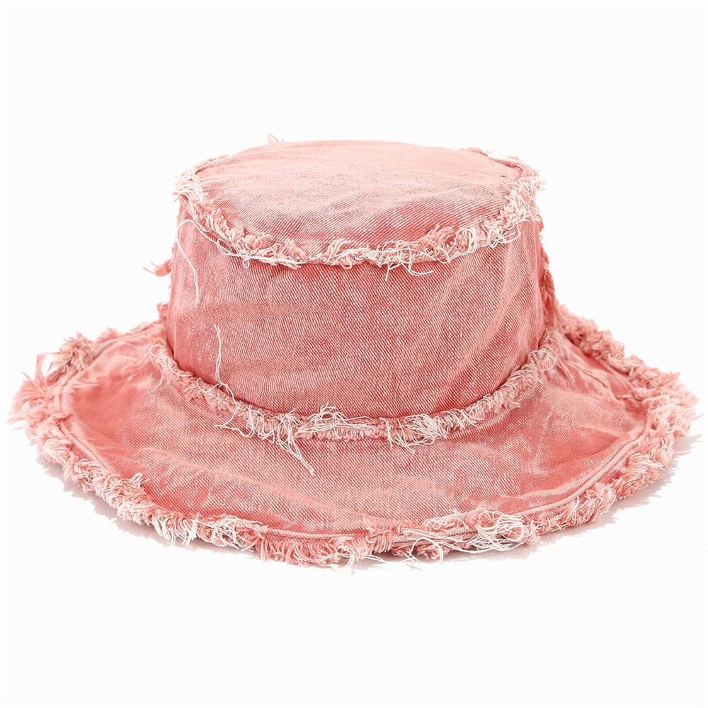 4499 Vintagel Denim Bucket Hat Washed Distressed Packable Beach Sun Hats